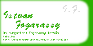 istvan fogarassy business card